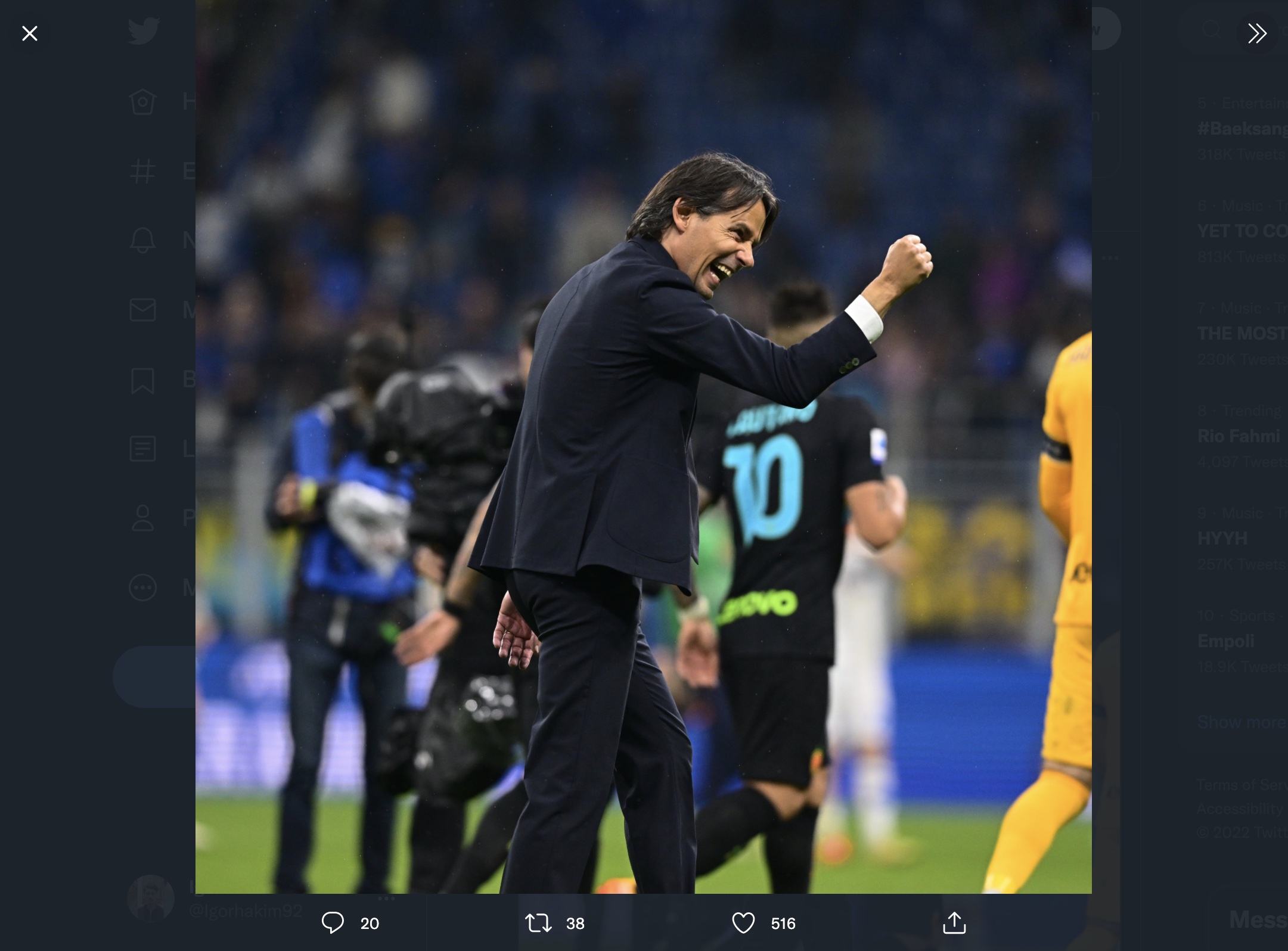 Inter Milan 4-2 Empoli: Simone Inzaghi Puji Mentalitas Para Pemain I Nerazzurri 