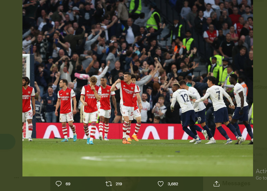 Hasil Tottenham Hotspur vs Arsenal: Menang 3-0, Spurs Hidupkan Asa ke Liga Champions