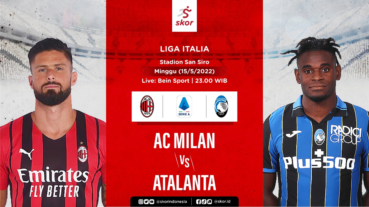 Link Live Streaming AC Milan vs Atalanta di Liga Italia