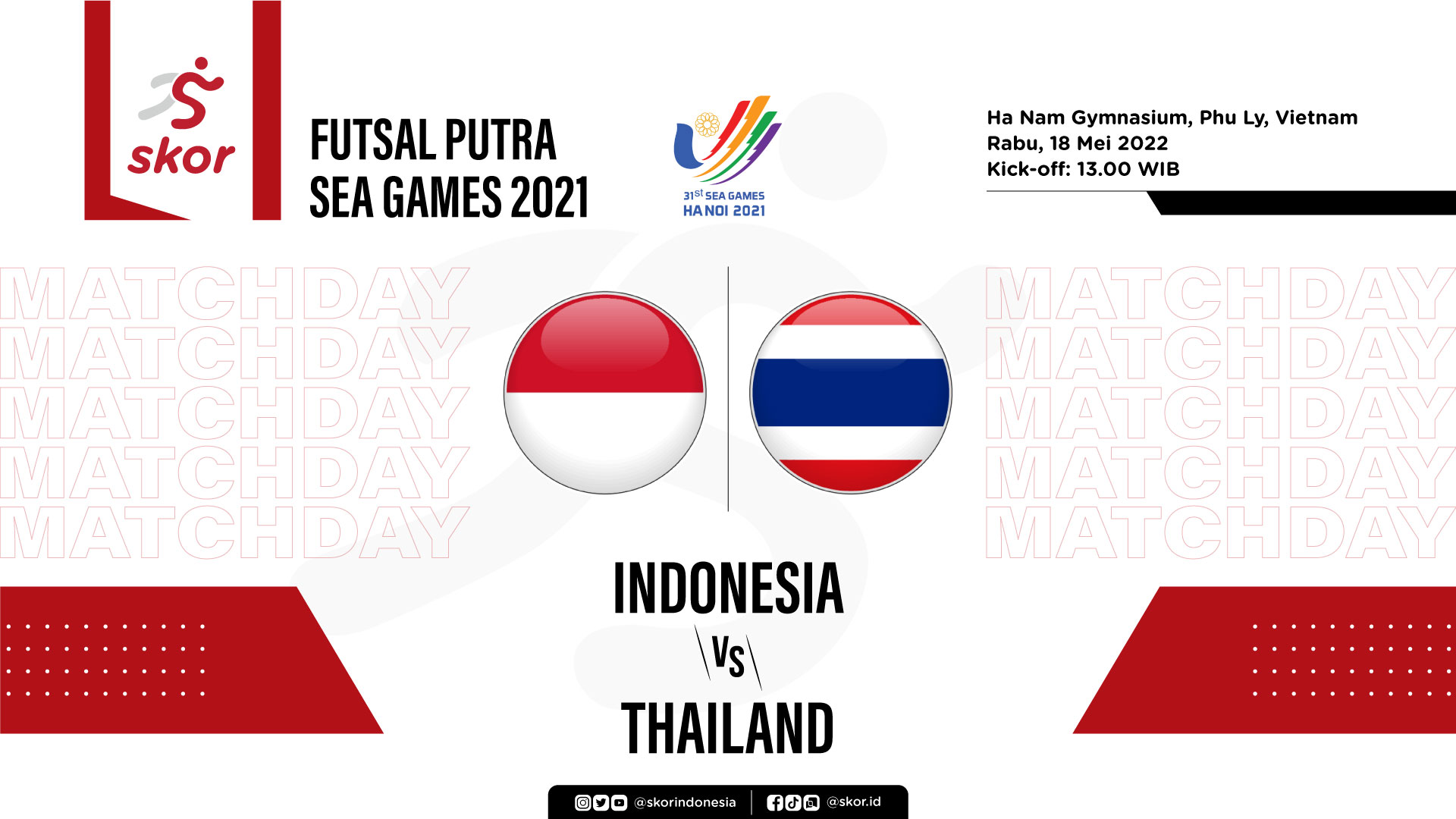 Prediksi dan Link Live Streaming Timnas Futsal Indonesia vs Thailand di SEA Games 2021