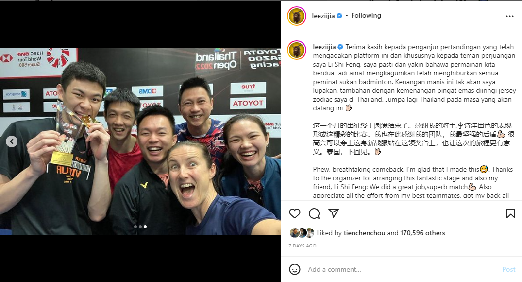Lee Zii Jia Lebih Bahagia Berstatus Pemain Profesional