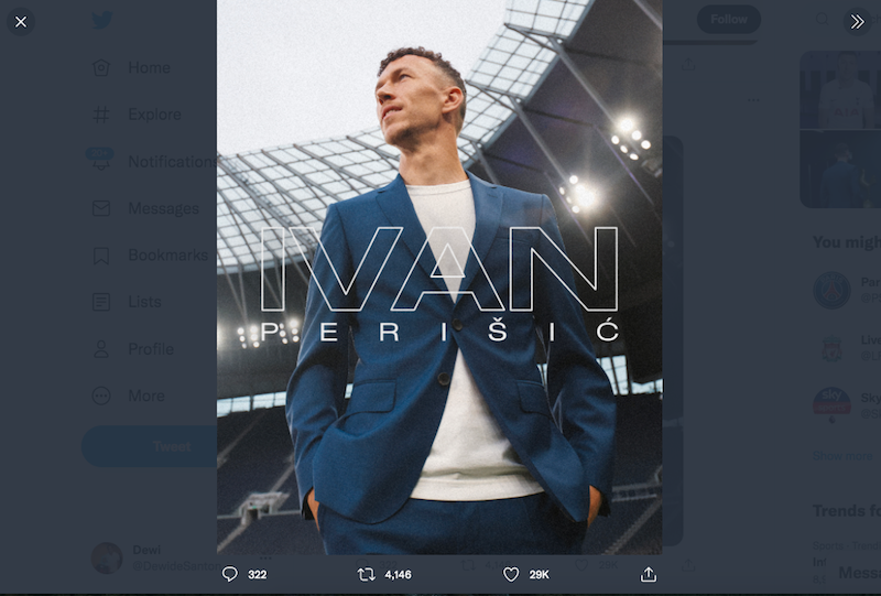 RESMI: Tottenham Hotspur Gaet Ivan Perisic dari Inter Milan