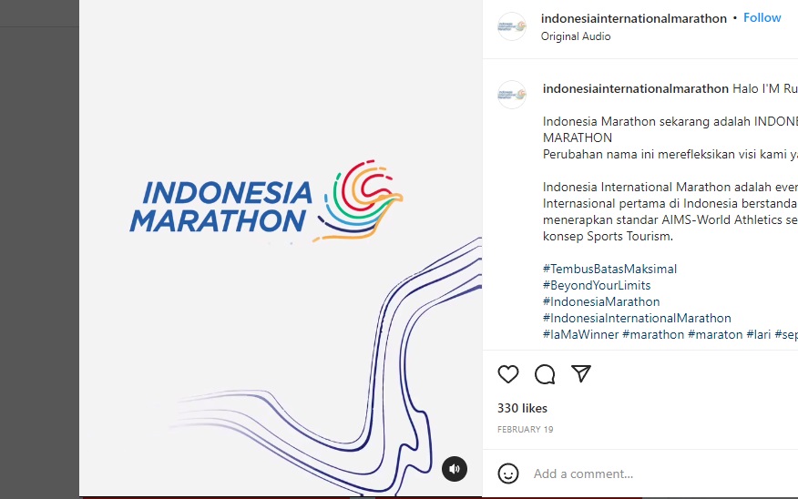 Indonesia International Marathon Diharapkan Picu Kebangkitan Olahraga dan Pariwisata Tanah Air