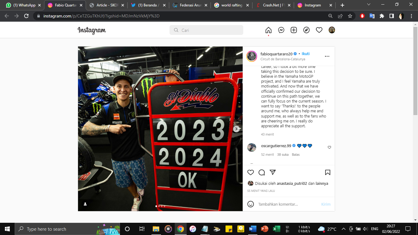 Fabio Quartararo: Mesin Yamaha di MotoGP 2023 akan Semakin Bertenaga