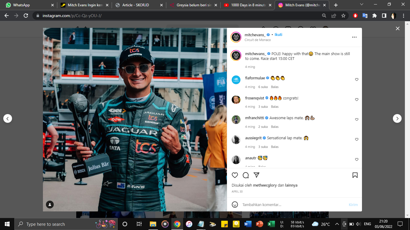 Formula E Jakarta: Mitch Evans Bertekad Raih Kemenangan di Ancol