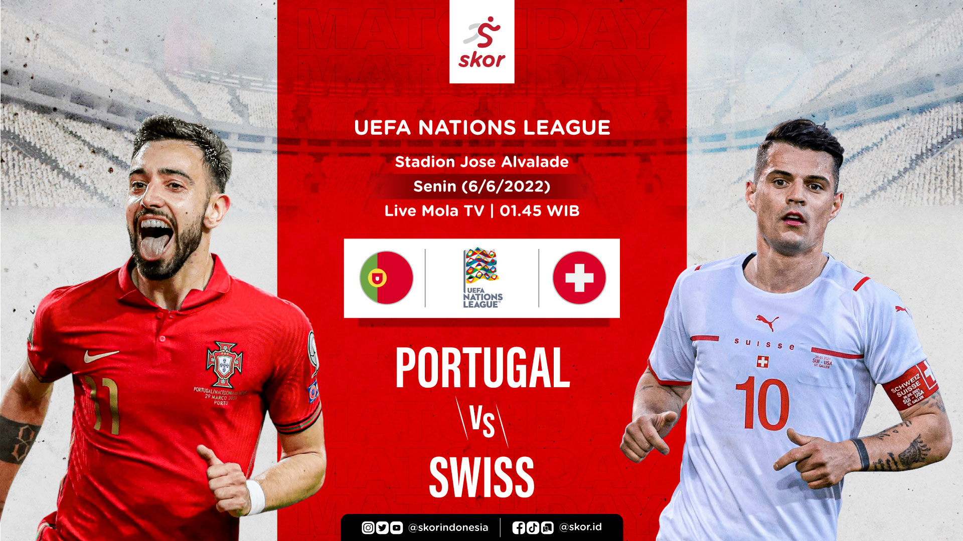 Prediksi Portugal vs Swiss: Sama-sama Mengincar Kemenangan Perdana