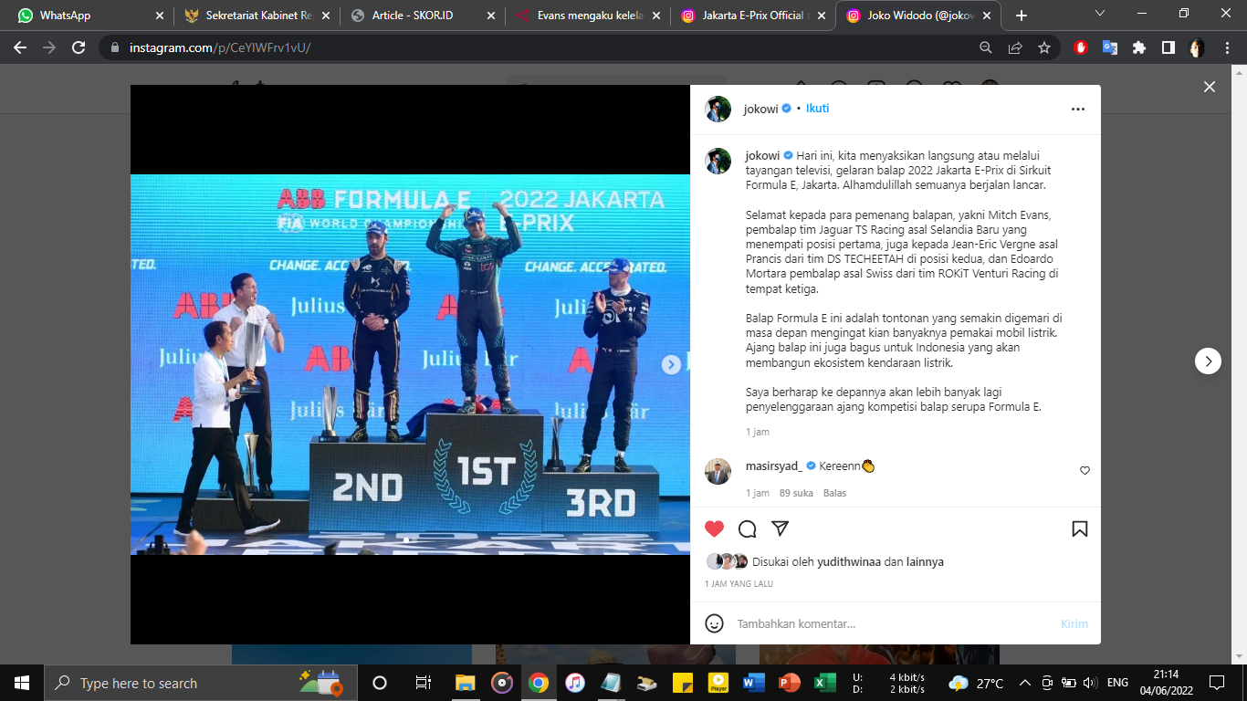 Sukses di Tahun Pertama, Formula E Berencana Menggelar Double-Header di Jakarta