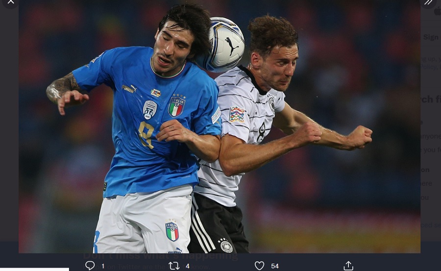 Italia vs Jerman: Roberto Mancini Tetap Puji Pemainnya meski Gagal Menang