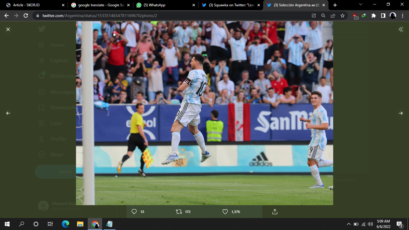 Argentina 5-0 Estonia: Lionel Messi Borong Semua Gol dan Cetak Rekor