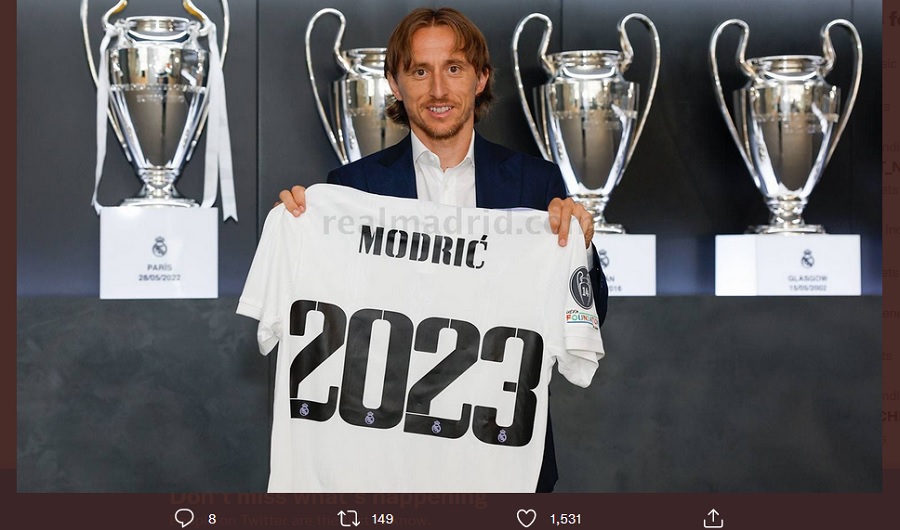 VIDEO: Luka Modric Perpanjang Kontrak dengan Real Madrid hingga 2023
