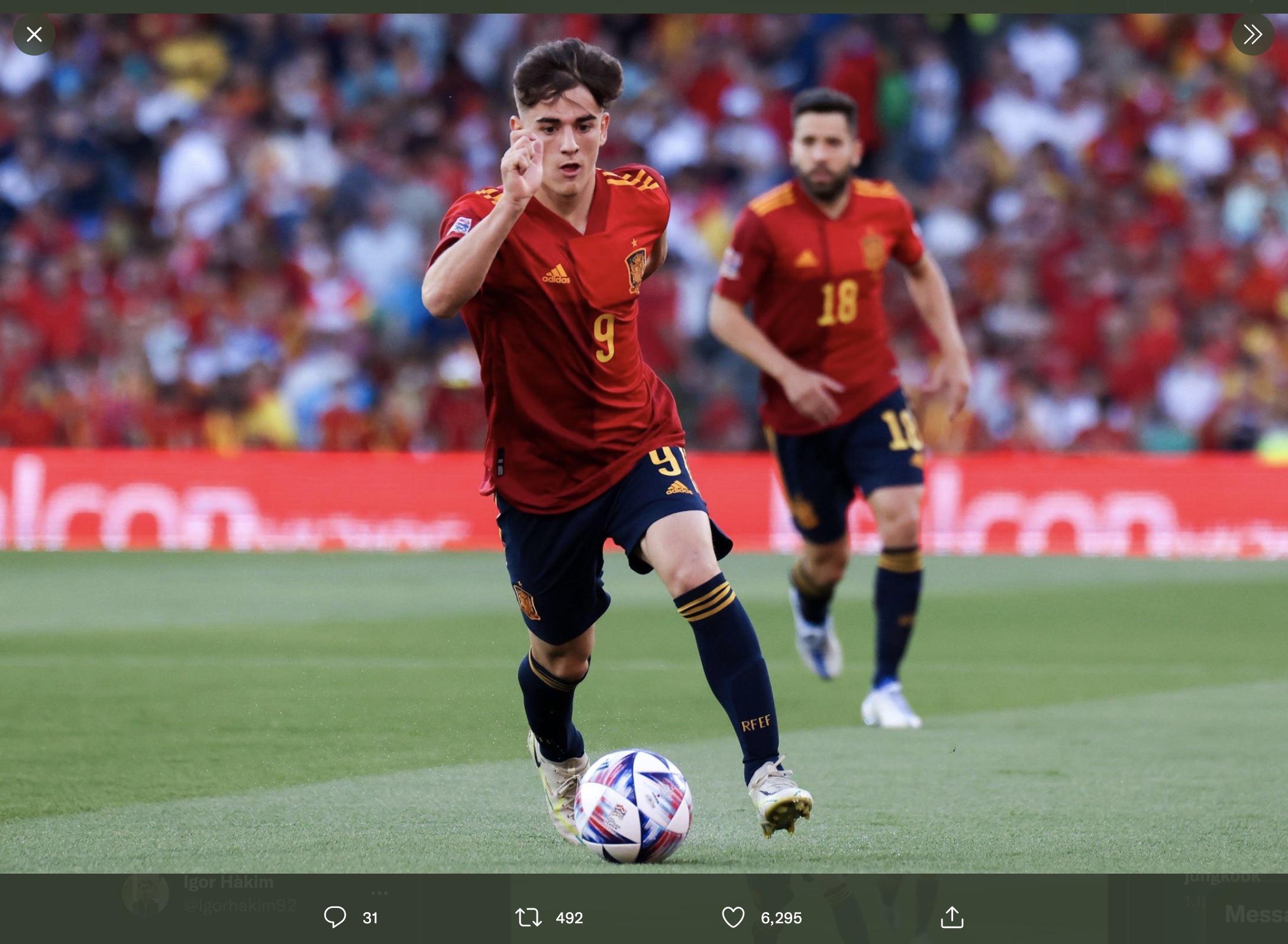 Gelandang Barcelona Gavi Jadi Pencetak Gol Termuda Timnas Spanyol