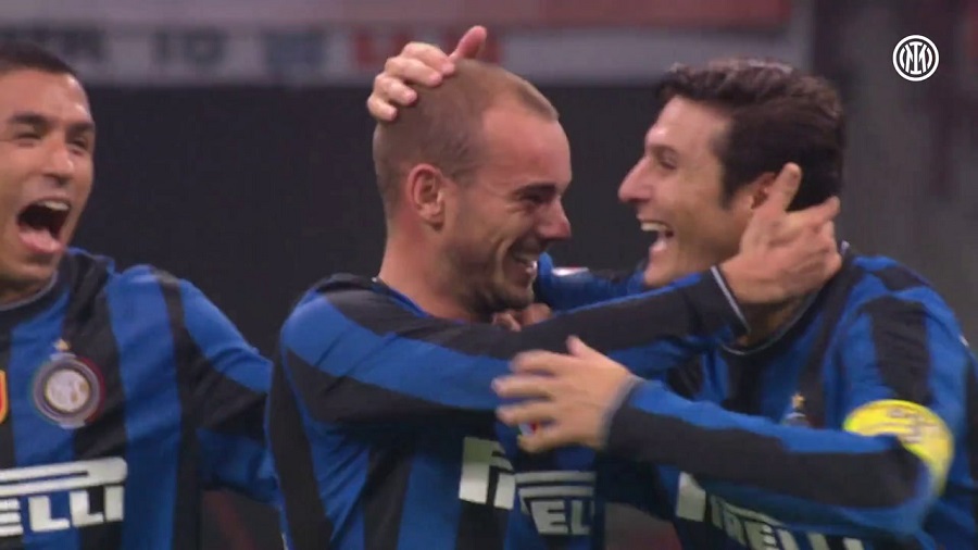 VIDEO:  Gol-Gol Terbaik Wesley Sneijder di Inter Milan, Tendangan Bebasnya Mematikan