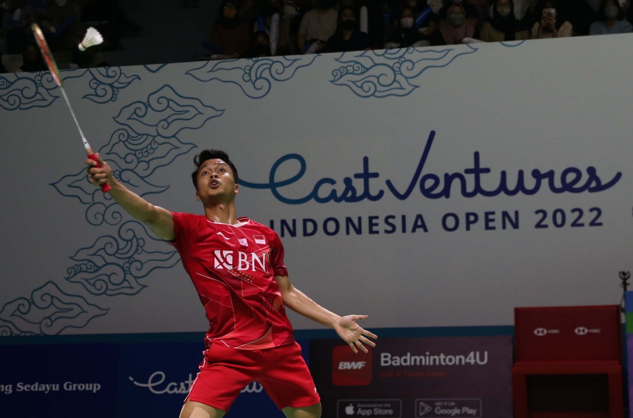 Hasil Indonesia Open 2022: Kandaskan Vittinghus, Anthony Ginting Melenggang ke Perempat Final