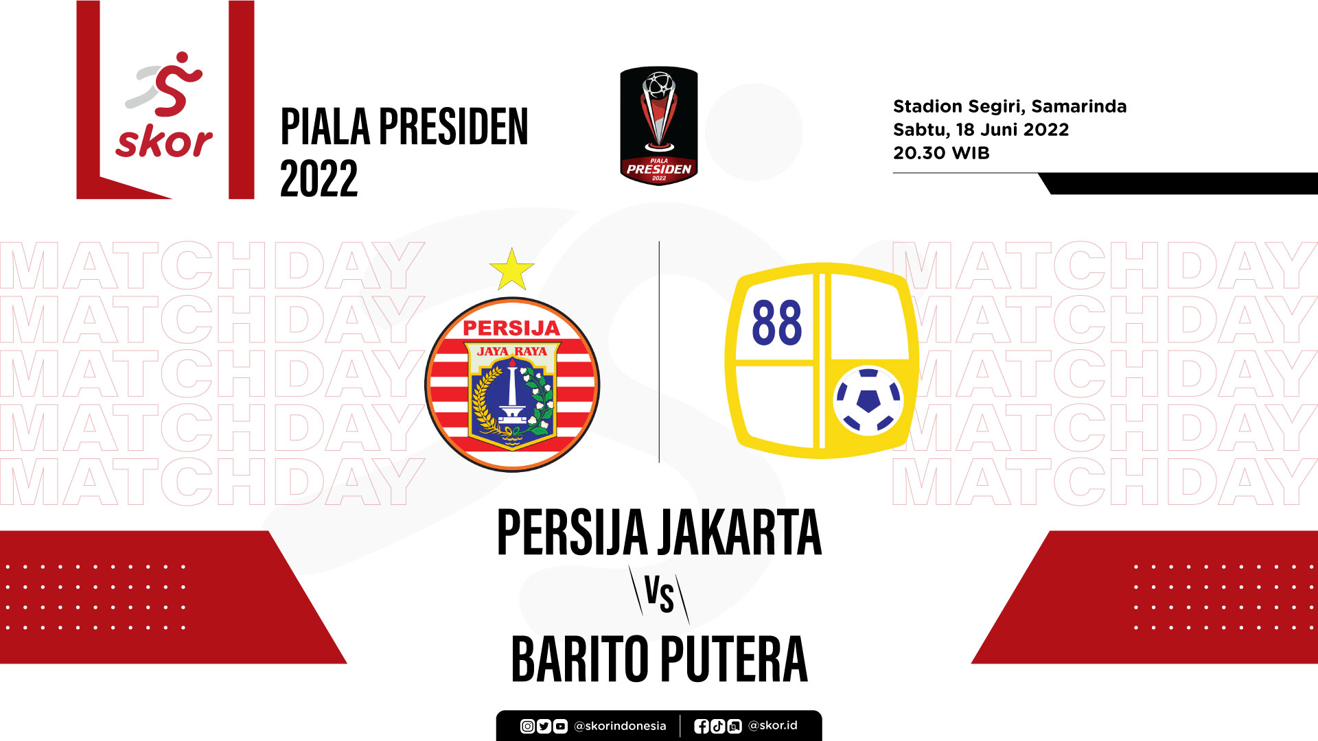 LIVE Update: Persija vs Barito Putera di Piala Presiden 2022