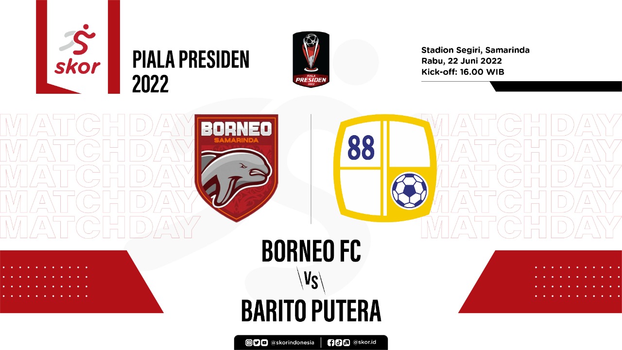 Prediksi dan Link Live Streaming Piala Presiden 2022: Borneo FC vs Barito Putera