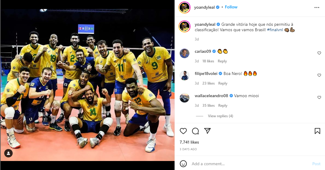 Kapten Voli Putra Brasil Rayakan Medali Perunggu di Kejuaraan Dunia FIVB 2022