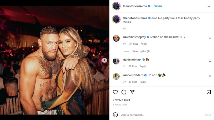Conor McGregor Gelar Ultah Besar-besaran bersama Keluarga dan Teman di Ibiza