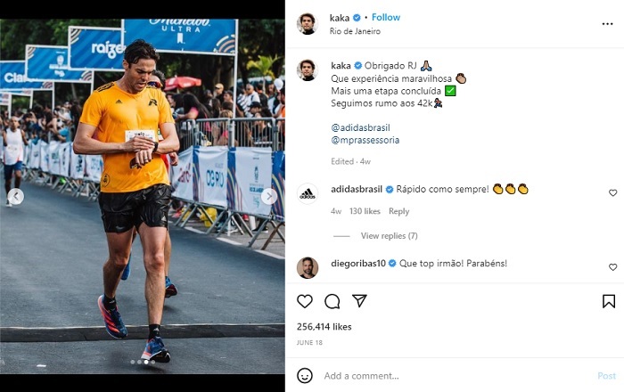 Ricardo Kaka Lakoni Debut Berlari Half Marathon, Mengaku Siap untuk Tantangan 42K   