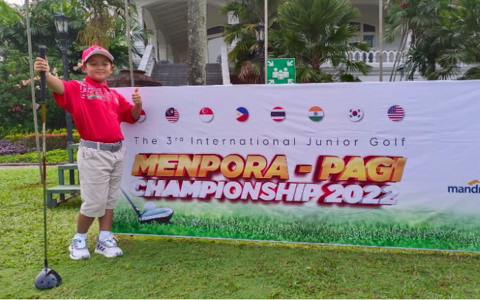 Rakha Faiz Hamzah Beraksi di Menpora-PAGI Internasional Junior Golf Championship 2022