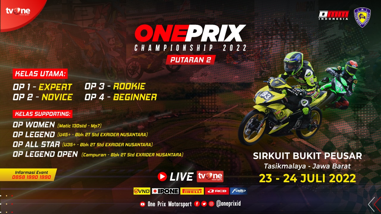OMM dan IMI Gelar Putaran Kedua Oneprix Indonesia Motorprix Championship 2022