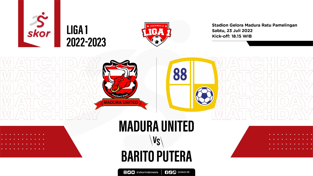 Prediksi dan Link Live Streaming Madura United vs Barito Putera di Liga 1 2022-2023