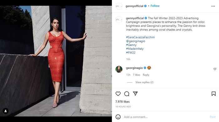 Georgina Rodriguez Menjadi Model untuk Koleksi Terbaru Rumah Mode Italia Genny