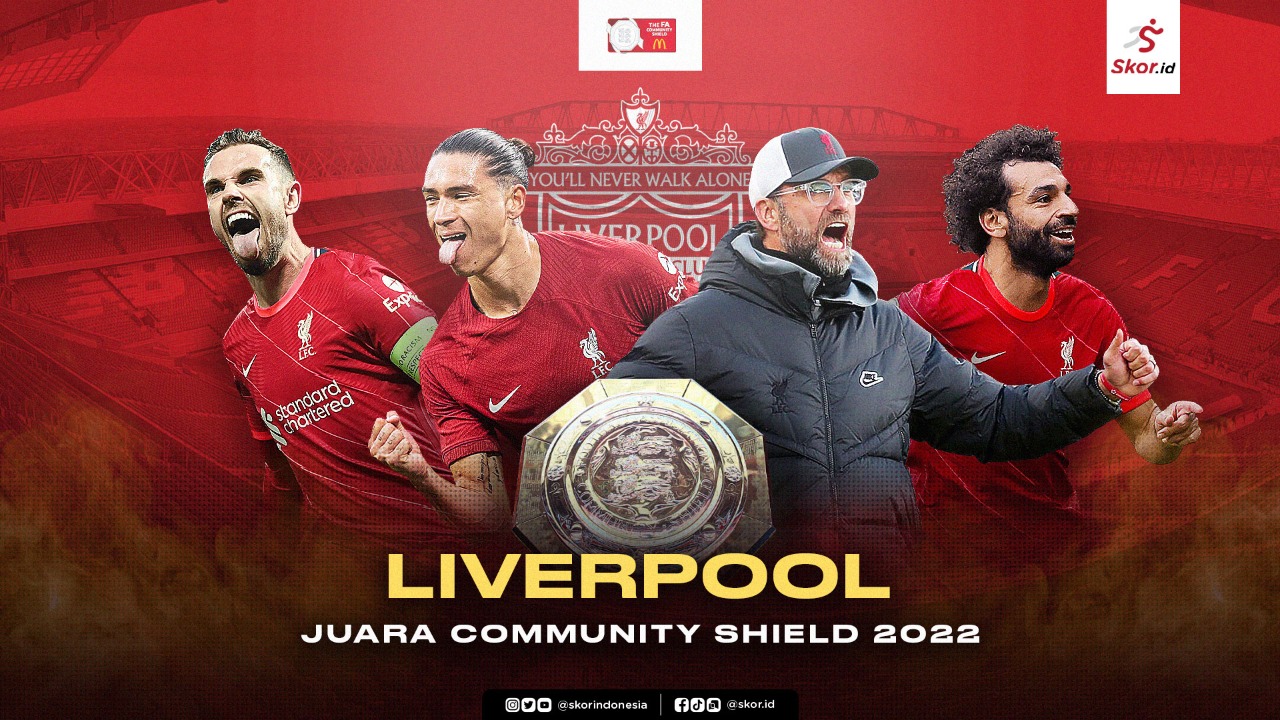 Hasil Liverpool vs Manchester City: Menang 3-1 The Reds Juara Community Shield 2022