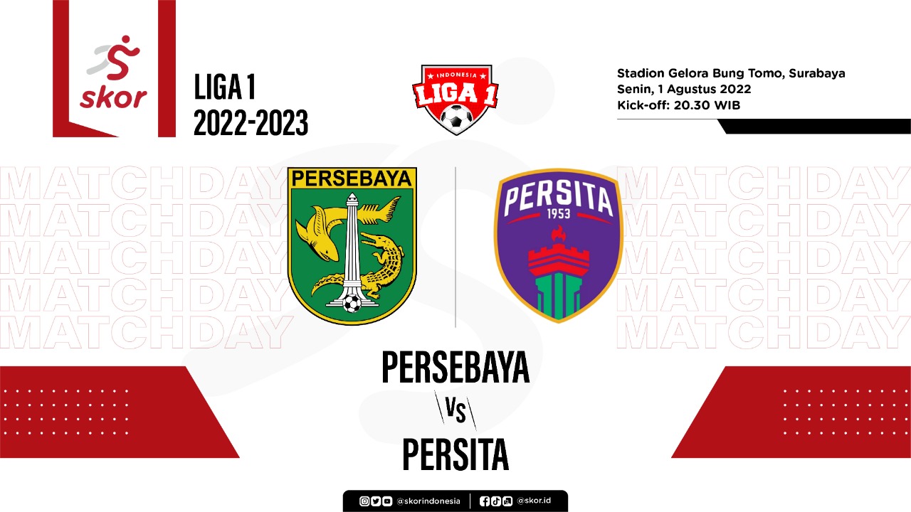 Prediksi dan Link Live Streaming Persebaya vs Persita di Liga 1 2022-2023