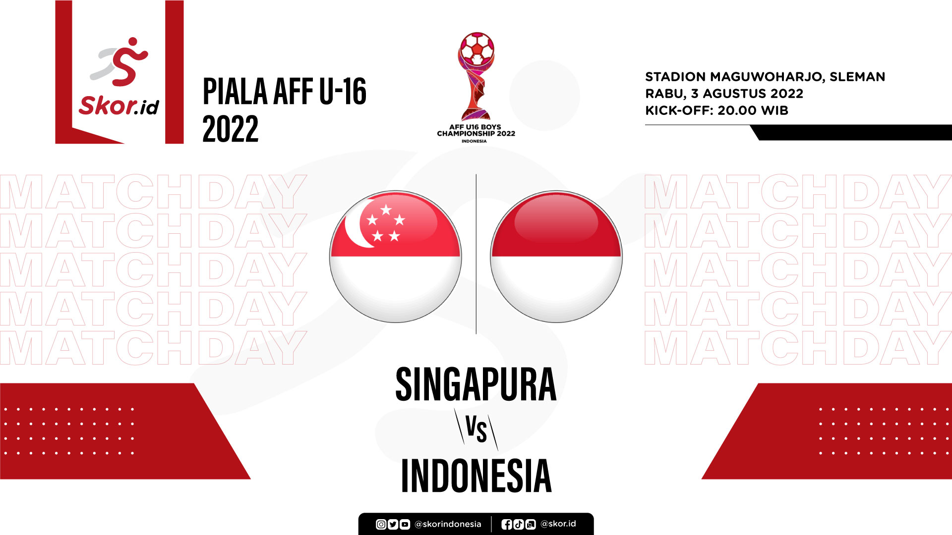 Prediksi dan Link Live Streaming Piala AFF U-16 2022: Singapura vs Indonesia