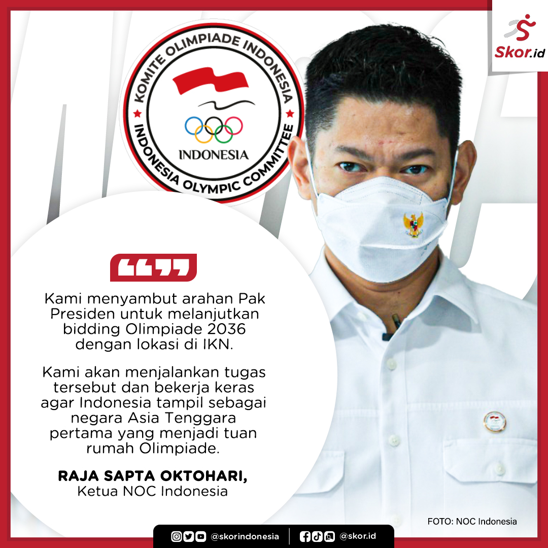 Soal IKN Tuan Rumah Olimpiade 2036, NOC Indonesia Pastikan Tak Ada Kendala Regional