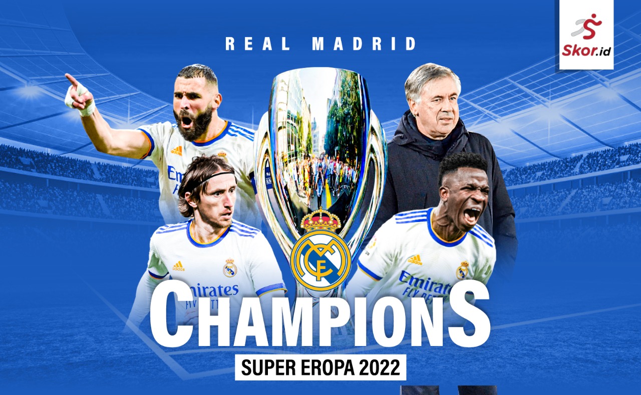 VIDEO: Di Balik Layar Selebrasi Real Madrid Juara Piala Super Eropa yang Kelima