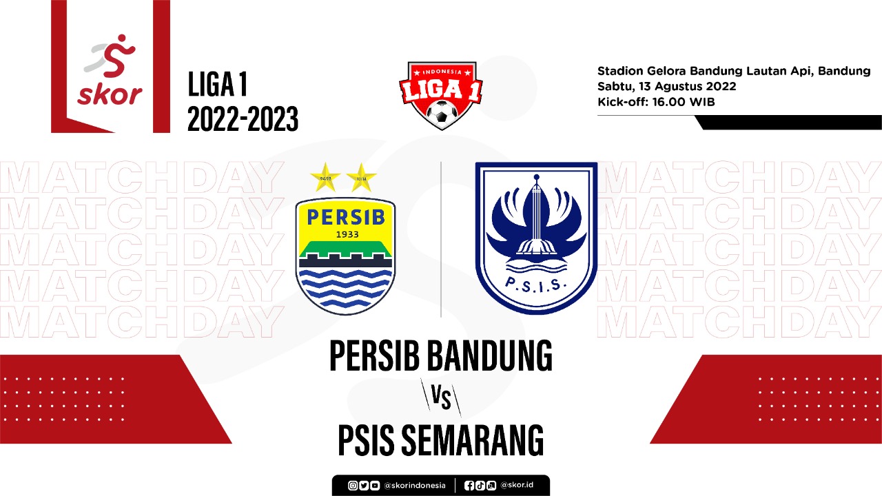Prediksi dan Link Live Streaming Persib vs PSIS Semarang di Liga 1 2022-2023