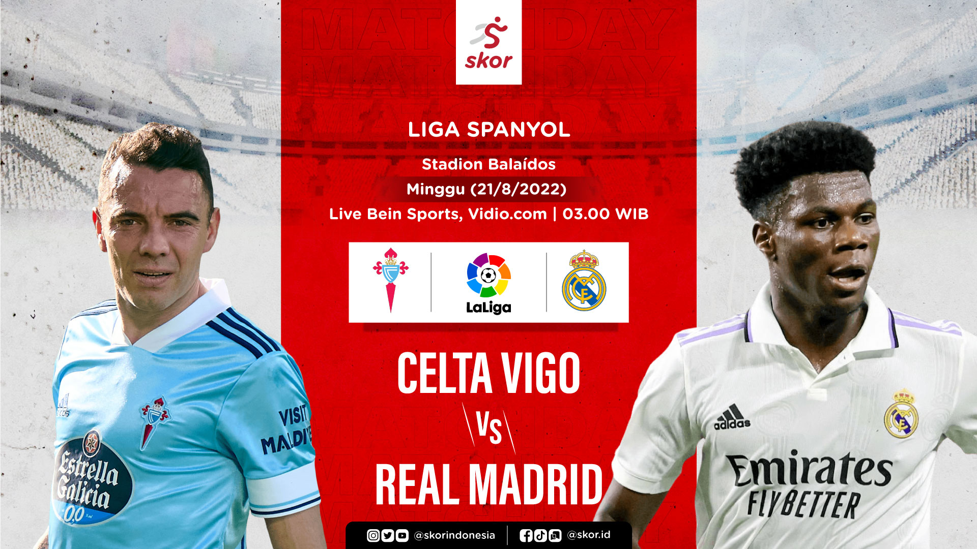 Link Live Streaming Celta Vigo vs Real Madrid di Liga Spanyol 2022-2023