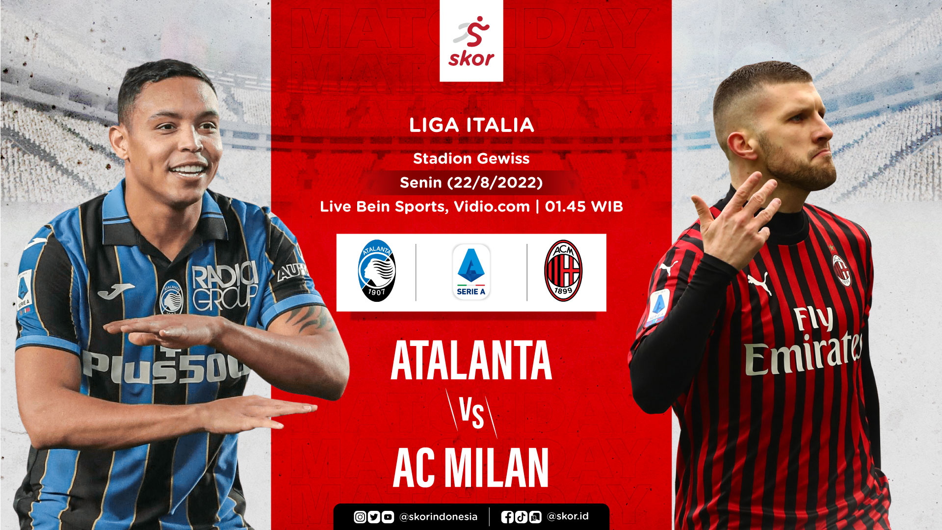 Hasil Atalanta vs AC Milan: Imbang 1-1, Rossoneri dan La Dea Berbagi Poin