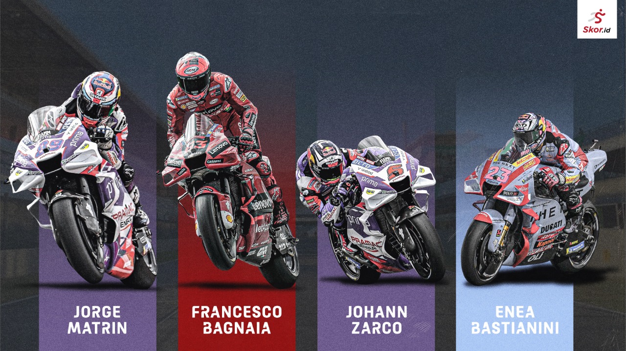 Kisah Sial 4 Rider Ducati di MotoGP 2022, Gagal Menang dari Start Paling Depan