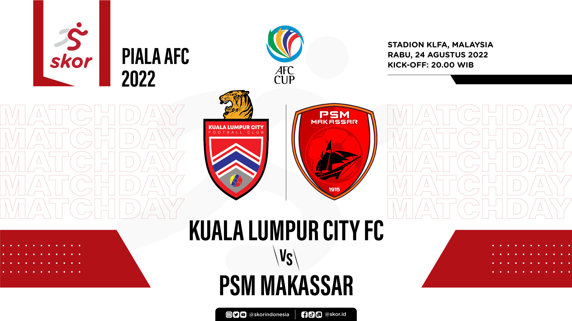 Prediksi dan Link Live Streaming KL City FC vs PSM di Final Piala AFC 2022 Zona ASEAN