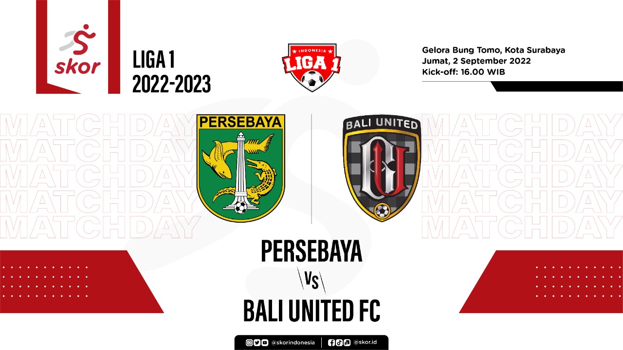 Prediksi dan Link Live Streaming Persebaya Surabaya vs Bali United di Liga 1 2022-2023