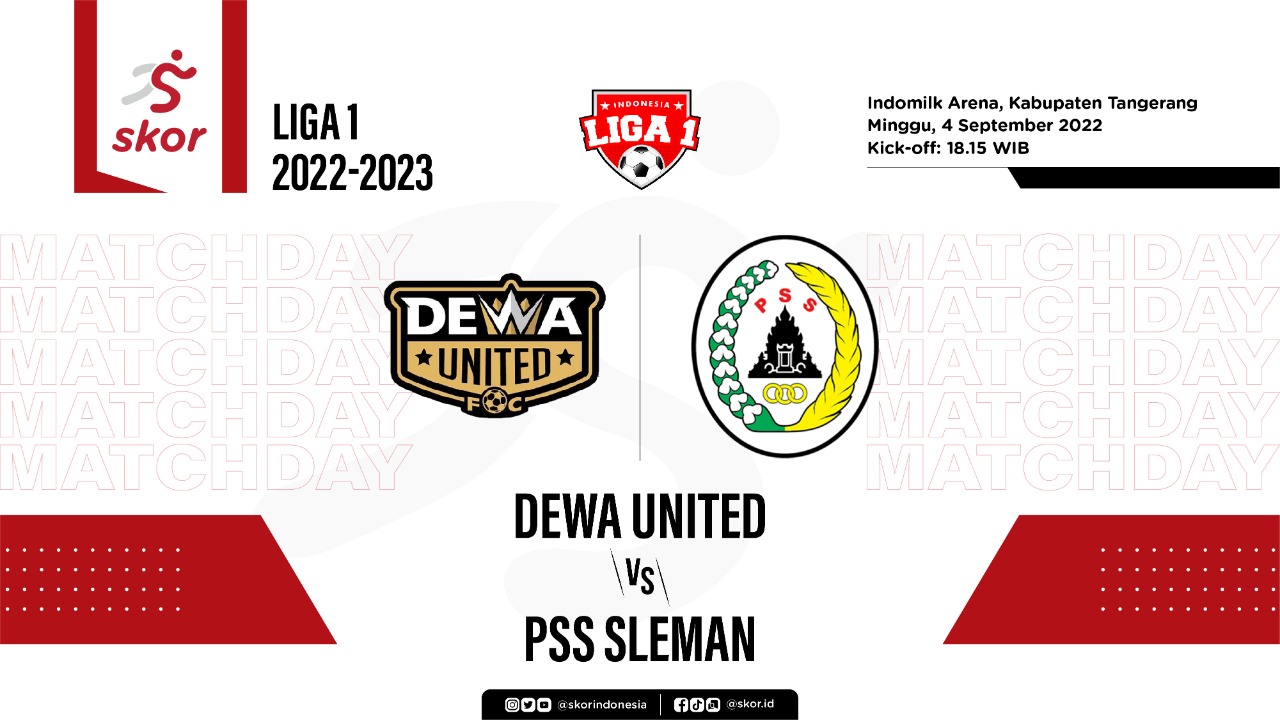 Prediksi dan Link Live Streaming Dewa United vs PSS Sleman di Liga 1 2022-2023