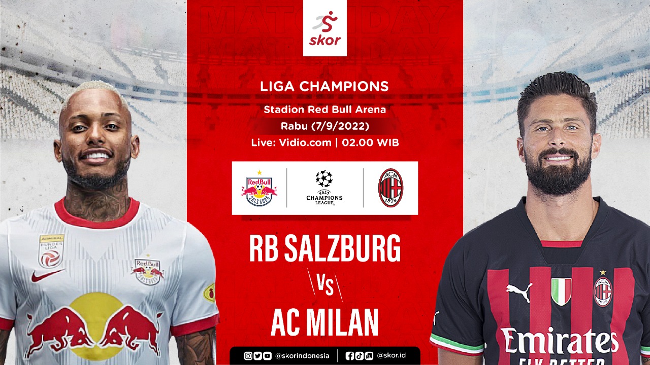 Prediksi RB Salzburg vs AC Milan: Incar Tiga Poin di Matchday Pertama