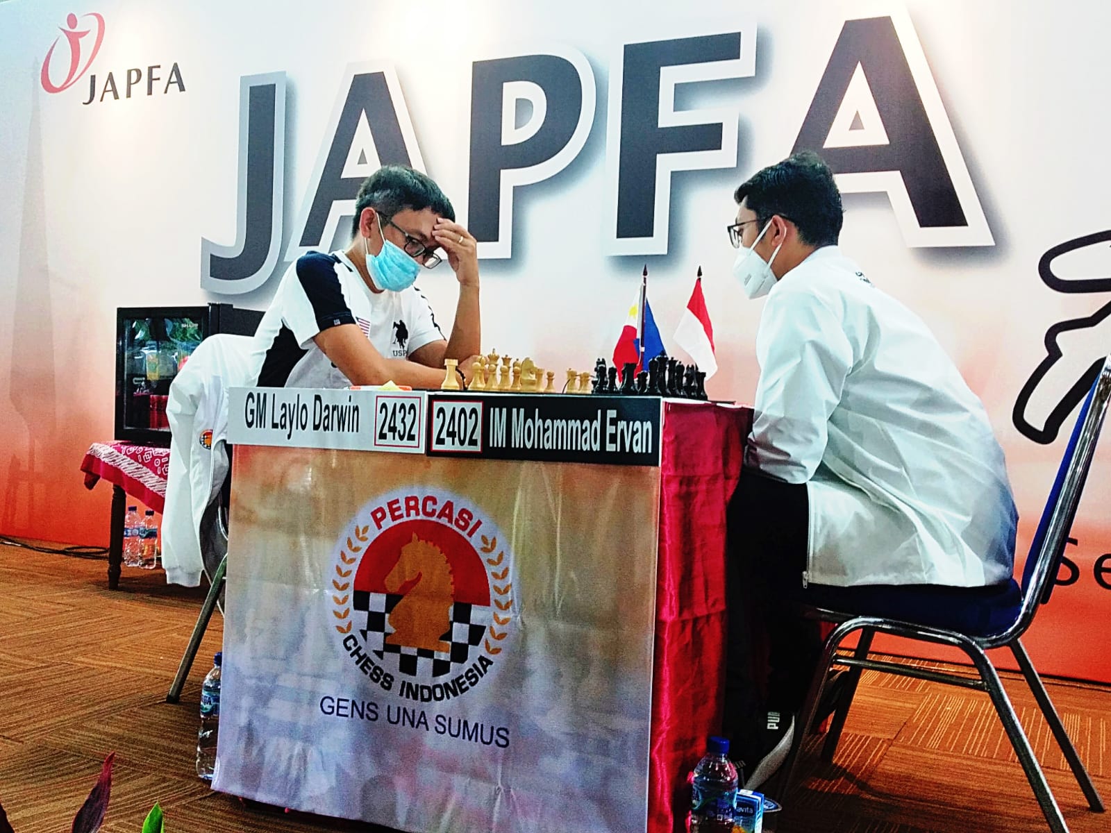 IM Mohamad Ervan Masih Unggul atas GM Laylo Darwin di JAPFA Chess Festival 2022