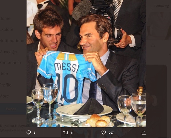 Lionel Messi Kirimkan Salam Perpisahan Hangat untuk Roger Federer
