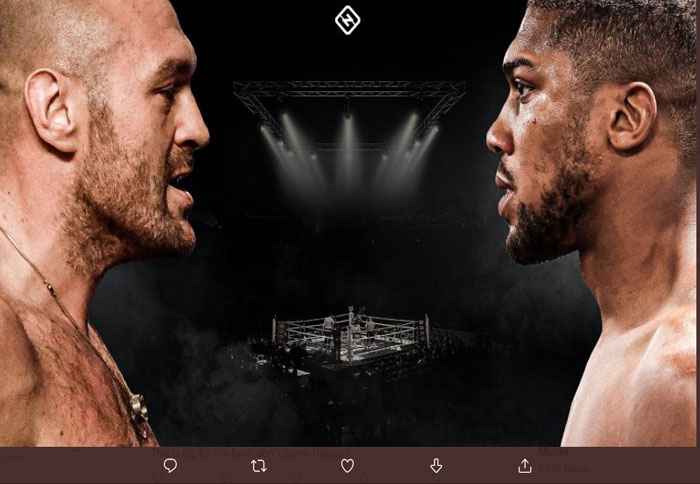 Tyson Fury vs Anthony Joshua 'Batal', Kontrak Tak Ditandatangani
