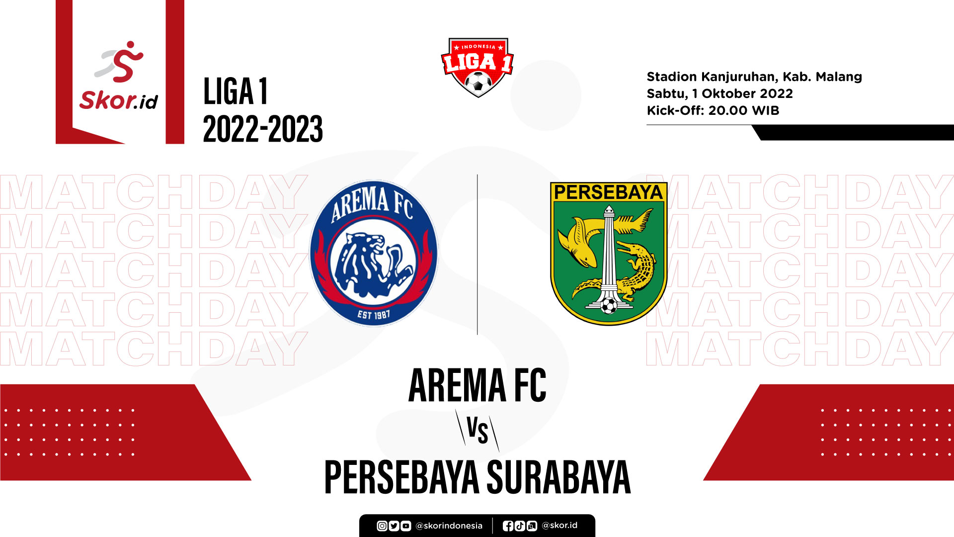 Prediksi dan Link Live Streaming Arema FC vs Persebaya di Liga 1 2022-2023