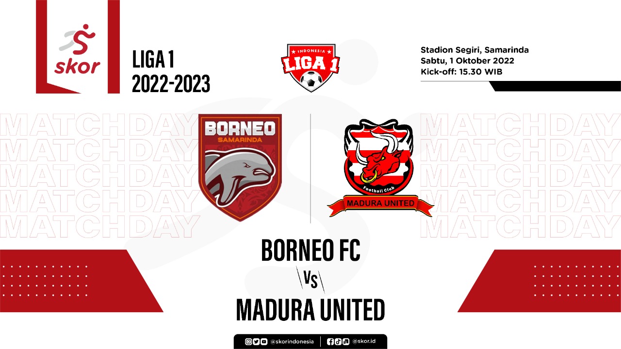 Prediksi dan Link Live Streaming Borneo FC vs Madura United di Liga 1 2022-2023