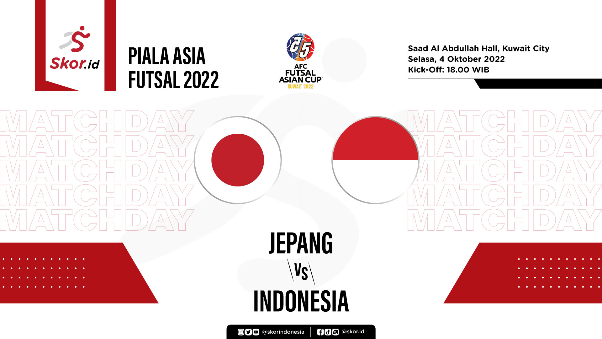 Prediksi dan Link Live Streaming Timnas Futsal Indonesia vs Jepang di Piala Asia Futsal 2022