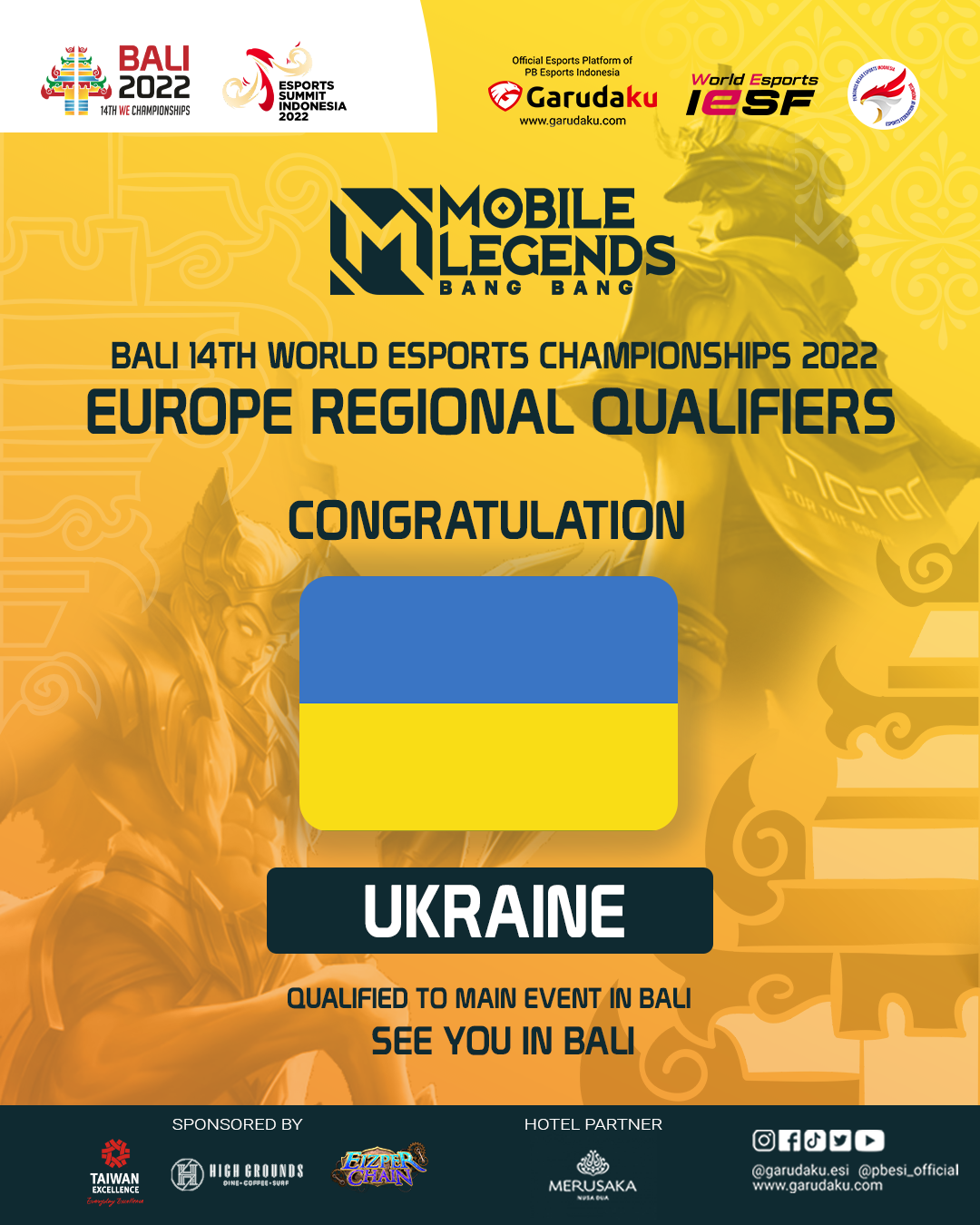 Ukraina Kirim Dua Wakilnya ke IESF World Esports Championship 2022