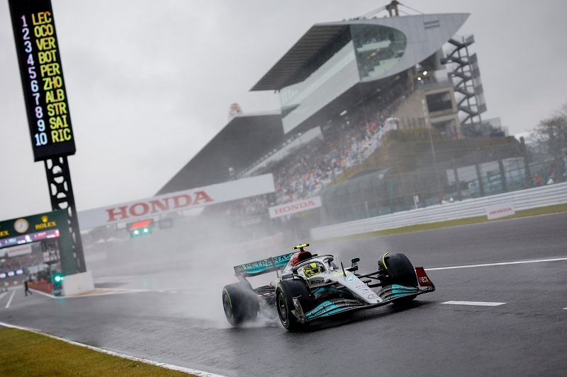 F1 GP Jepang 2022: Duo Mercedes Tak Yakin Bisa Pertahankan Kecepatan di Hari Kedua