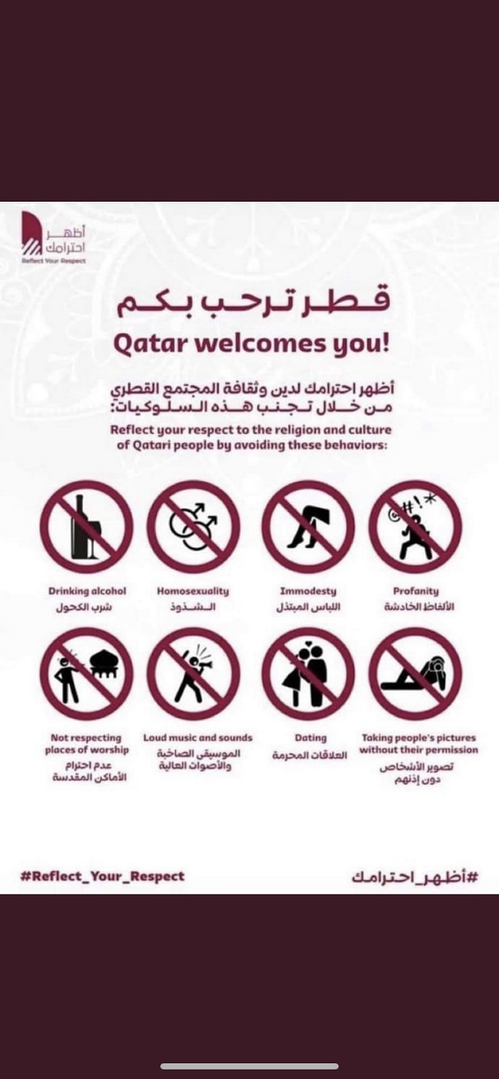 Warga Qatar Bagikan Poster-poster Berisi Aturan selama Piala Dunia 2022