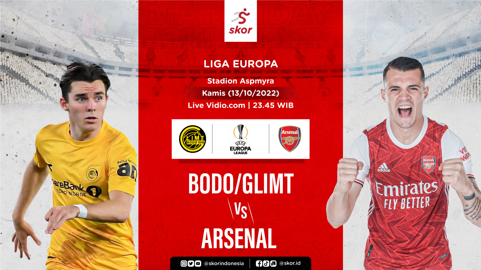 Link Live Streaming Bodo/Glimt vs Arsenal di Liga Europa 2022-2023