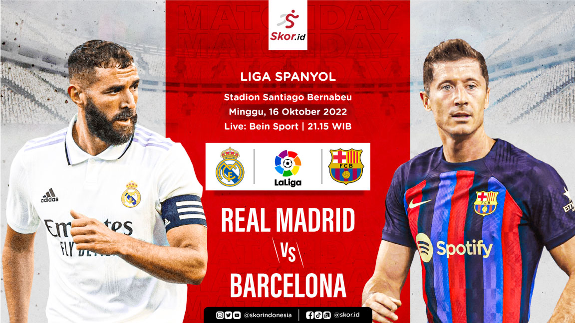 LIVE Update Real Madrid vs Barcelona di Liga Spanyol 2022-2023